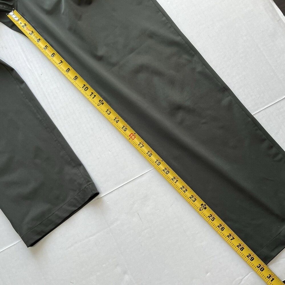 Rhone Commuter Pants Men's 33x30 Olive Green Flat Front Stretch Performance Work - Picture 10 of 16